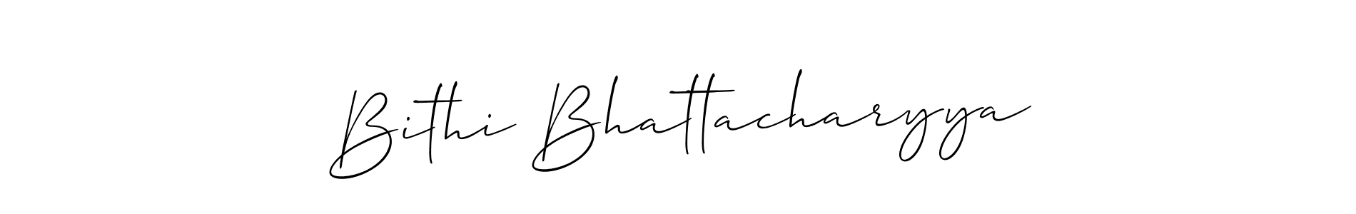 Make a short Bithi Bhattacharyya signature style. Manage your documents anywhere anytime using Allison_Script. Create and add eSignatures, submit forms, share and send files easily. Bithi Bhattacharyya signature style 2 images and pictures png