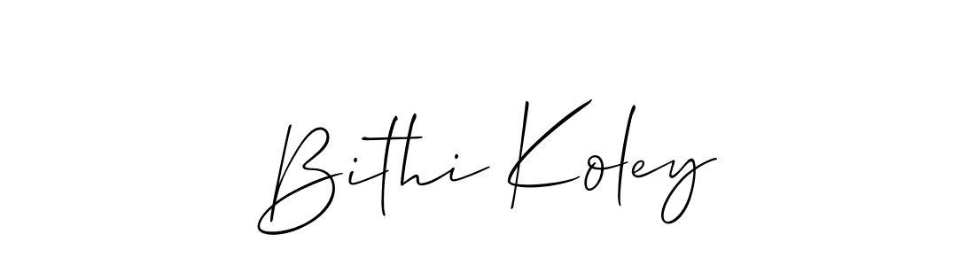 Make a beautiful signature design for name Bithi Koley. Use this online signature maker to create a handwritten signature for free. Bithi Koley signature style 2 images and pictures png