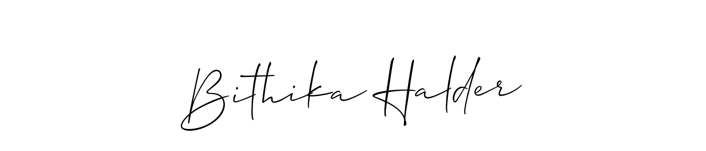 You should practise on your own different ways (Allison_Script) to write your name (Bithika Halder) in signature. don't let someone else do it for you. Bithika Halder signature style 2 images and pictures png