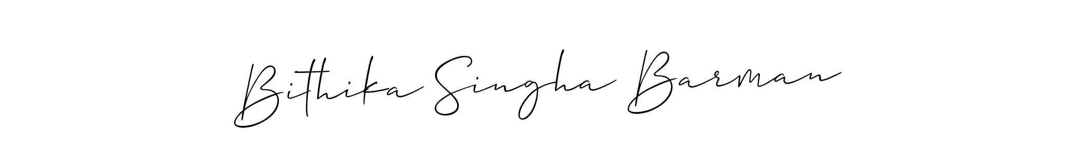 Also You can easily find your signature by using the search form. We will create Bithika Singha Barman name handwritten signature images for you free of cost using Allison_Script sign style. Bithika Singha Barman signature style 2 images and pictures png