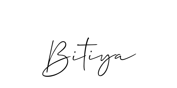 Create a beautiful signature design for name Bitiya. With this signature (Allison_Script) fonts, you can make a handwritten signature for free. Bitiya signature style 2 images and pictures png