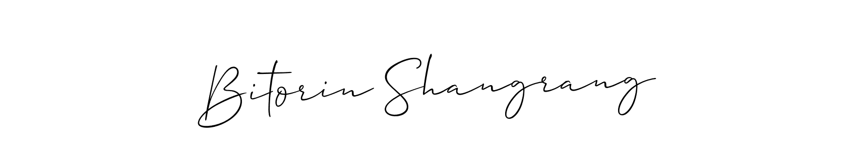 Design your own signature with our free online signature maker. With this signature software, you can create a handwritten (Allison_Script) signature for name Bitorin Shangrang. Bitorin Shangrang signature style 2 images and pictures png