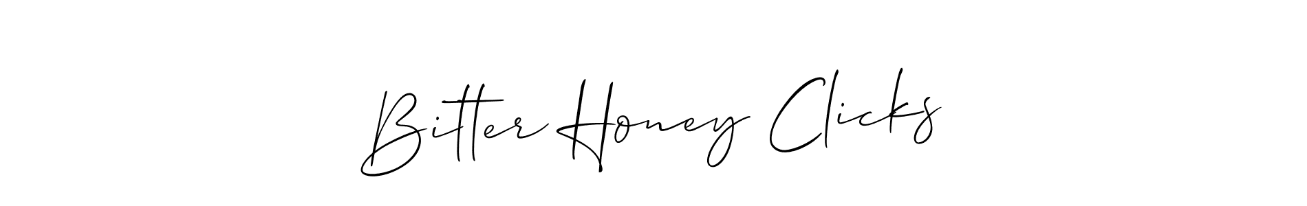 How to make Bitter Honey Clicks signature? Allison_Script is a professional autograph style. Create handwritten signature for Bitter Honey Clicks name. Bitter Honey Clicks signature style 2 images and pictures png