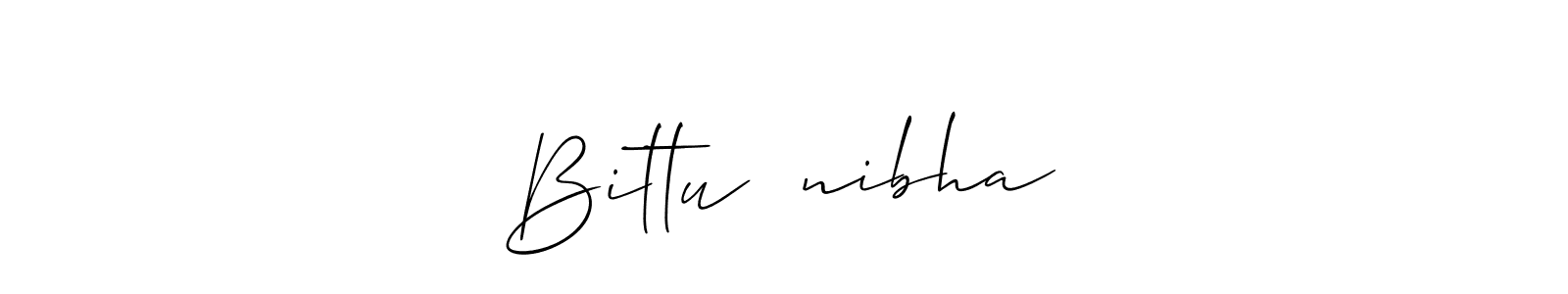 It looks lik you need a new signature style for name Bittu❤️nibha. Design unique handwritten (Allison_Script) signature with our free signature maker in just a few clicks. Bittu❤️nibha signature style 2 images and pictures png