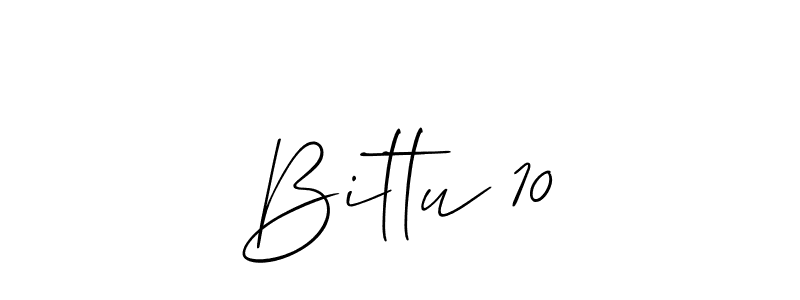 How to make Bittu 10 name signature. Use Allison_Script style for creating short signs online. This is the latest handwritten sign. Bittu 10 signature style 2 images and pictures png