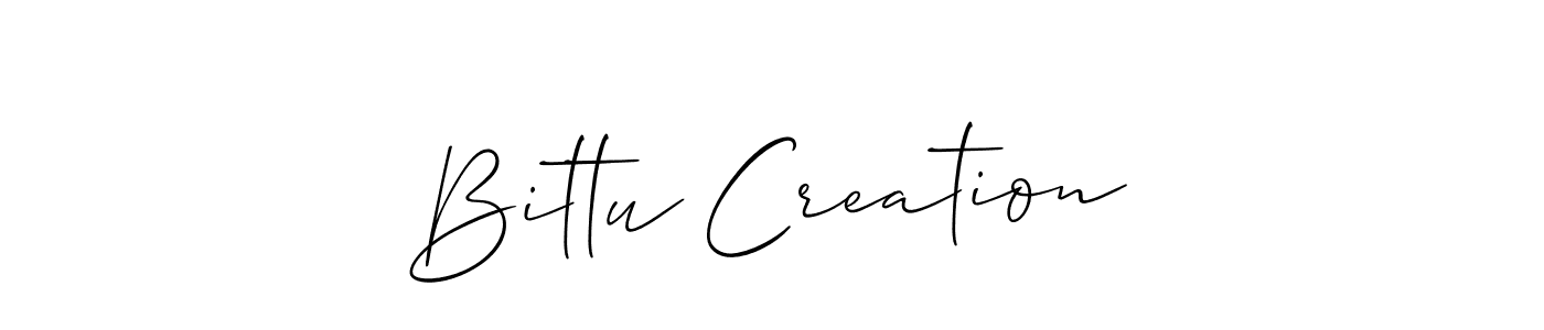 Make a beautiful signature design for name Bittu Creation. With this signature (Allison_Script) style, you can create a handwritten signature for free. Bittu Creation signature style 2 images and pictures png