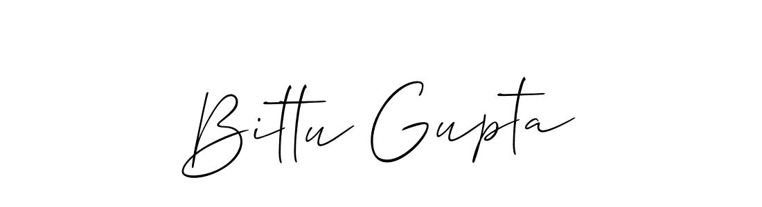 Create a beautiful signature design for name Bittu Gupta. With this signature (Allison_Script) fonts, you can make a handwritten signature for free. Bittu Gupta signature style 2 images and pictures png