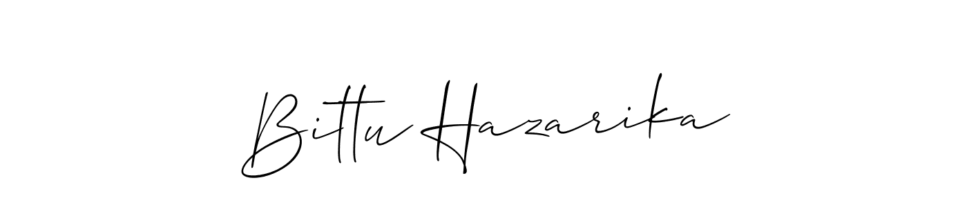 How to make Bittu Hazarika name signature. Use Allison_Script style for creating short signs online. This is the latest handwritten sign. Bittu Hazarika signature style 2 images and pictures png