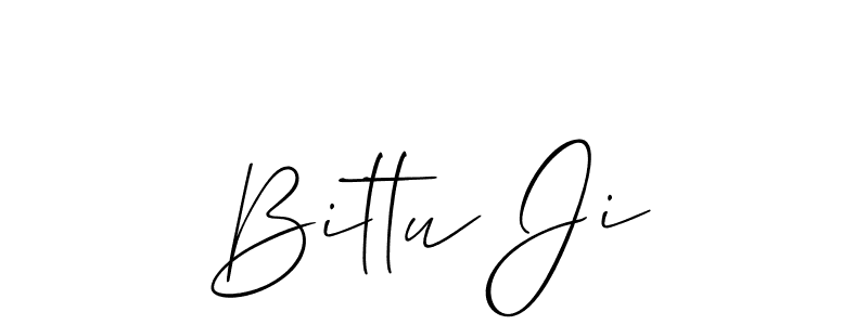 How to make Bittu Ji name signature. Use Allison_Script style for creating short signs online. This is the latest handwritten sign. Bittu Ji signature style 2 images and pictures png