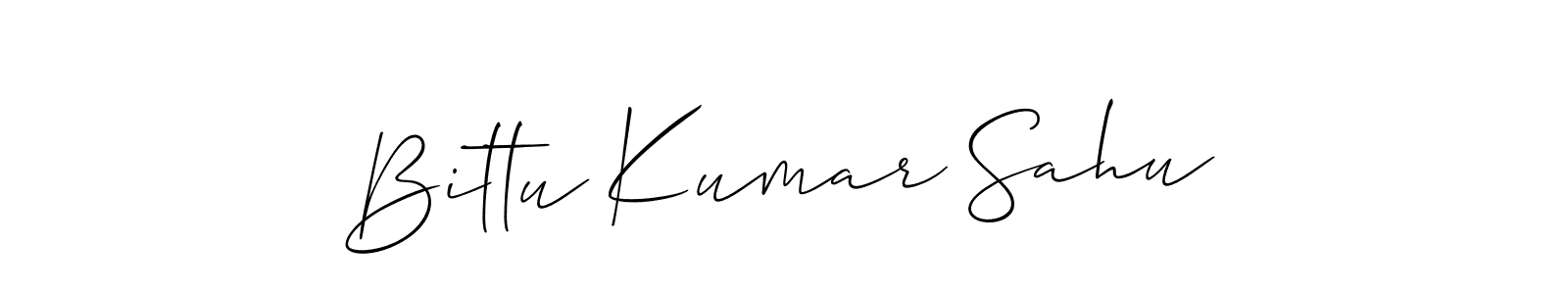 Also we have Bittu Kumar Sahu name is the best signature style. Create professional handwritten signature collection using Allison_Script autograph style. Bittu Kumar Sahu signature style 2 images and pictures png