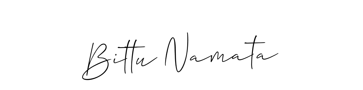 Use a signature maker to create a handwritten signature online. With this signature software, you can design (Allison_Script) your own signature for name Bittu Namata. Bittu Namata signature style 2 images and pictures png