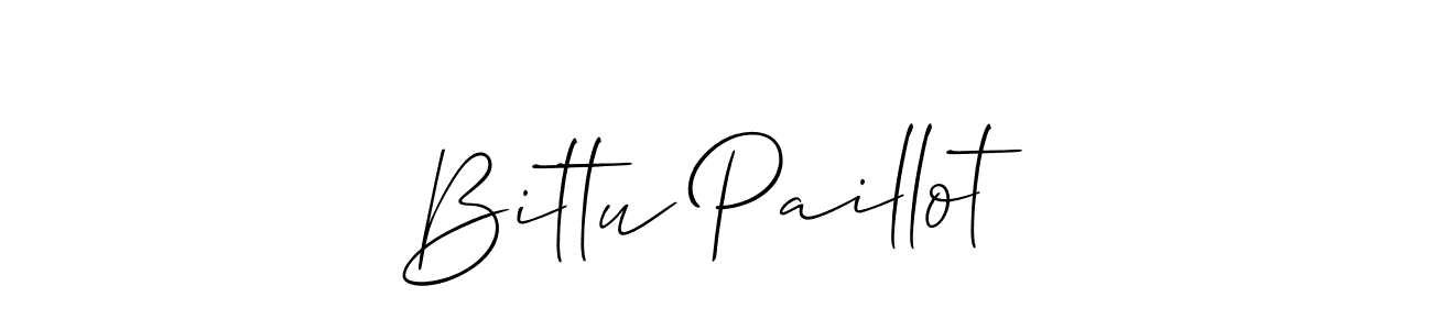 The best way (Allison_Script) to make a short signature is to pick only two or three words in your name. The name Bittu Paillot include a total of six letters. For converting this name. Bittu Paillot signature style 2 images and pictures png