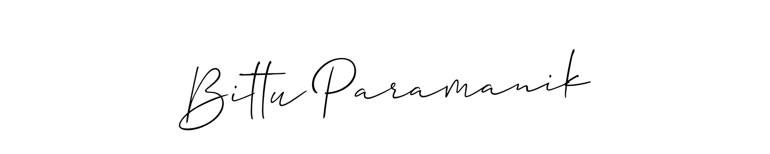 Bittu Paramanik stylish signature style. Best Handwritten Sign (Allison_Script) for my name. Handwritten Signature Collection Ideas for my name Bittu Paramanik. Bittu Paramanik signature style 2 images and pictures png