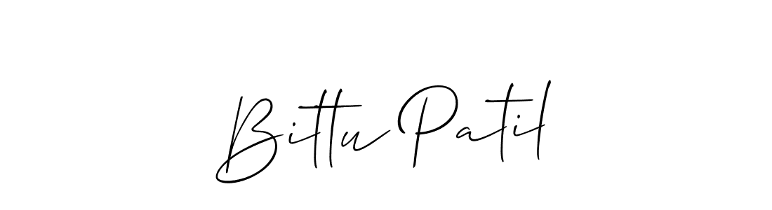 Use a signature maker to create a handwritten signature online. With this signature software, you can design (Allison_Script) your own signature for name Bittu Patil. Bittu Patil signature style 2 images and pictures png