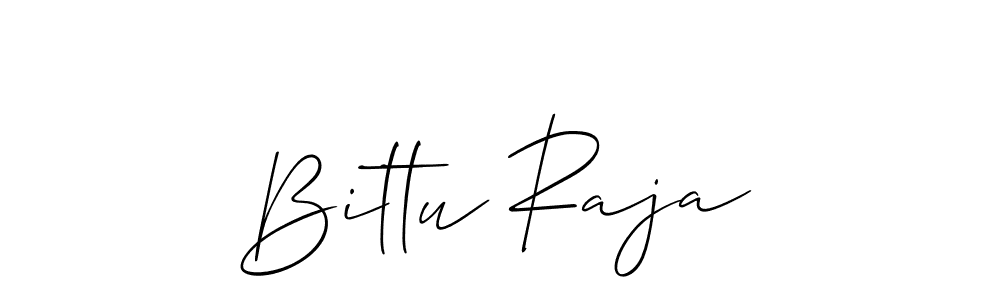 Make a beautiful signature design for name Bittu Raja. With this signature (Allison_Script) style, you can create a handwritten signature for free. Bittu Raja signature style 2 images and pictures png