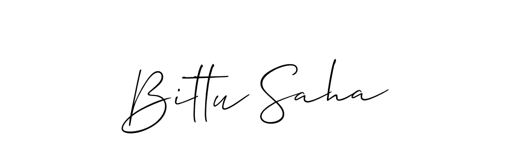 Make a beautiful signature design for name Bittu Saha. With this signature (Allison_Script) style, you can create a handwritten signature for free. Bittu Saha signature style 2 images and pictures png