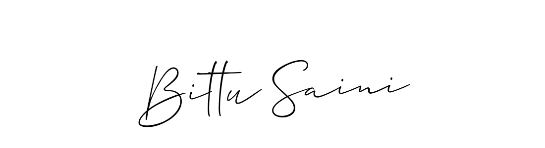 How to make Bittu Saini name signature. Use Allison_Script style for creating short signs online. This is the latest handwritten sign. Bittu Saini signature style 2 images and pictures png
