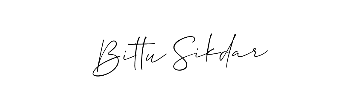 The best way (Allison_Script) to make a short signature is to pick only two or three words in your name. The name Bittu Sikdar include a total of six letters. For converting this name. Bittu Sikdar signature style 2 images and pictures png