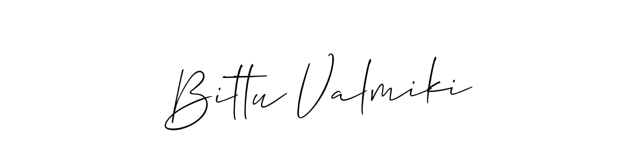 You should practise on your own different ways (Allison_Script) to write your name (Bittu Valmiki) in signature. don't let someone else do it for you. Bittu Valmiki signature style 2 images and pictures png