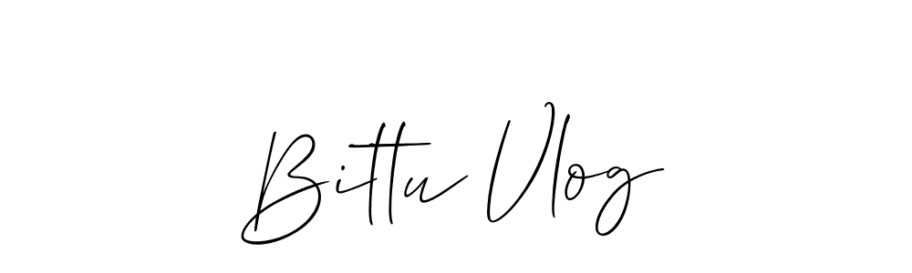 You should practise on your own different ways (Allison_Script) to write your name (Bittu Vlog) in signature. don't let someone else do it for you. Bittu Vlog signature style 2 images and pictures png