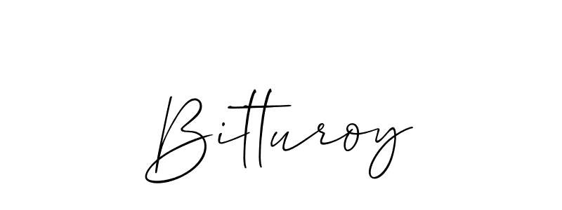 Design your own signature with our free online signature maker. With this signature software, you can create a handwritten (Allison_Script) signature for name Bitturoy. Bitturoy signature style 2 images and pictures png