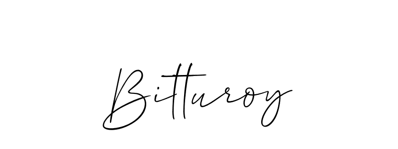 Make a short Bitturoy signature style. Manage your documents anywhere anytime using Allison_Script. Create and add eSignatures, submit forms, share and send files easily. Bitturoy signature style 2 images and pictures png