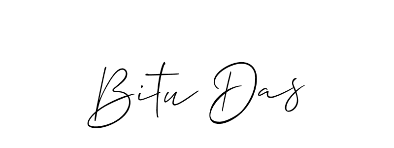 Design your own signature with our free online signature maker. With this signature software, you can create a handwritten (Allison_Script) signature for name Bitu Das. Bitu Das signature style 2 images and pictures png