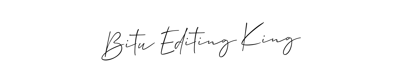 How to Draw Bitu Editing King signature style? Allison_Script is a latest design signature styles for name Bitu Editing King. Bitu Editing King signature style 2 images and pictures png