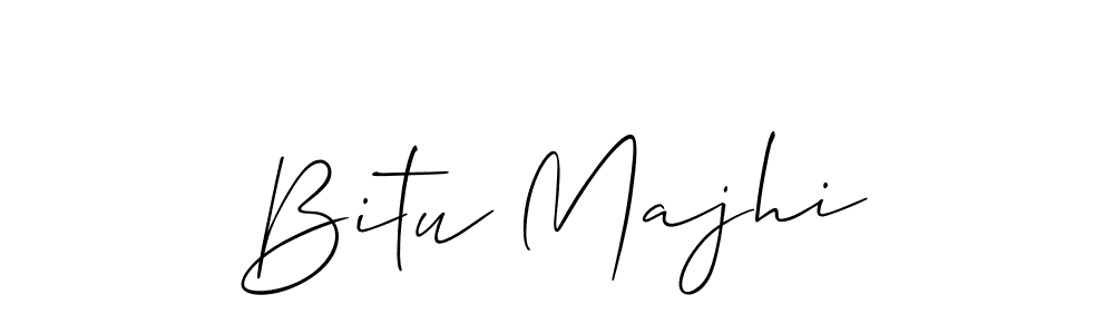 The best way (Allison_Script) to make a short signature is to pick only two or three words in your name. The name Bitu Majhi include a total of six letters. For converting this name. Bitu Majhi signature style 2 images and pictures png