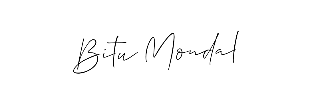 How to make Bitu Mondal signature? Allison_Script is a professional autograph style. Create handwritten signature for Bitu Mondal name. Bitu Mondal signature style 2 images and pictures png