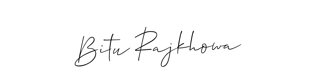 Also we have Bitu Rajkhowa name is the best signature style. Create professional handwritten signature collection using Allison_Script autograph style. Bitu Rajkhowa signature style 2 images and pictures png