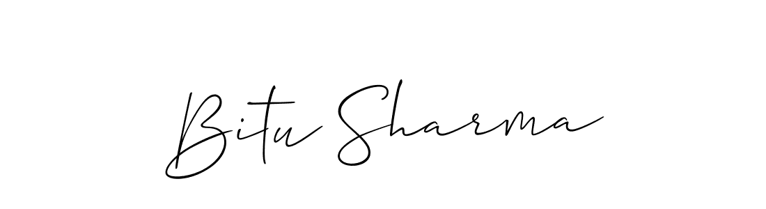 You should practise on your own different ways (Allison_Script) to write your name (Bitu Sharma) in signature. don't let someone else do it for you. Bitu Sharma signature style 2 images and pictures png