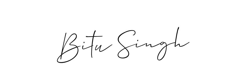 Use a signature maker to create a handwritten signature online. With this signature software, you can design (Allison_Script) your own signature for name Bitu Singh. Bitu Singh signature style 2 images and pictures png
