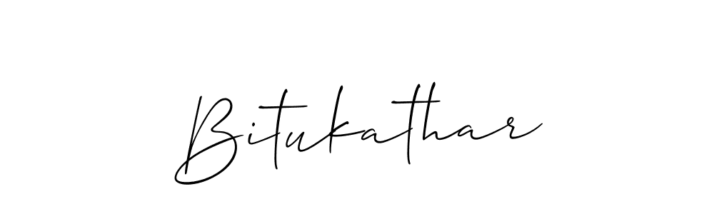 Use a signature maker to create a handwritten signature online. With this signature software, you can design (Allison_Script) your own signature for name Bitukathar. Bitukathar signature style 2 images and pictures png