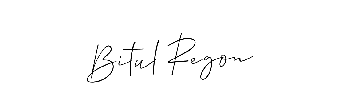 Design your own signature with our free online signature maker. With this signature software, you can create a handwritten (Allison_Script) signature for name Bitul Regon. Bitul Regon signature style 2 images and pictures png
