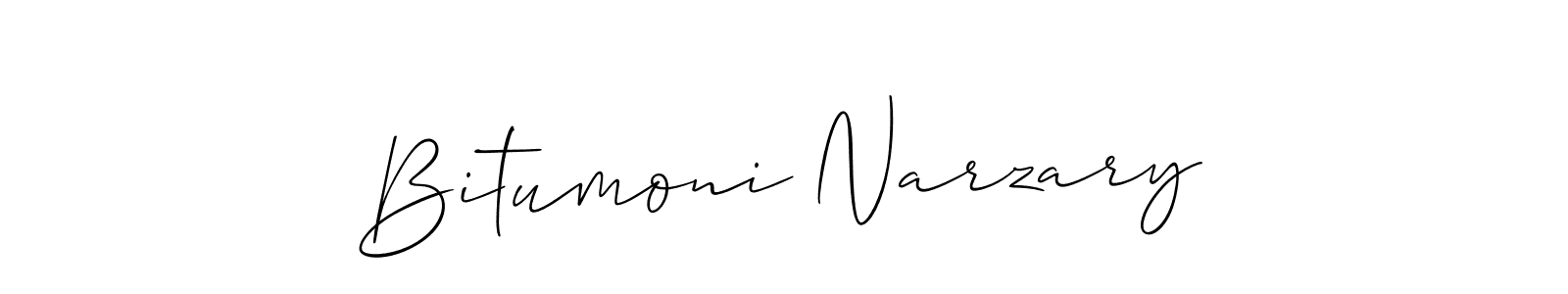 Bitumoni Narzary stylish signature style. Best Handwritten Sign (Allison_Script) for my name. Handwritten Signature Collection Ideas for my name Bitumoni Narzary. Bitumoni Narzary signature style 2 images and pictures png