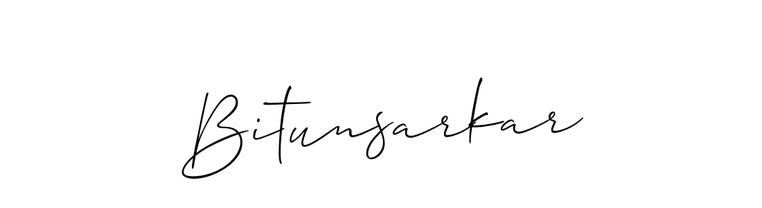 Make a beautiful signature design for name Bitunsarkar. With this signature (Allison_Script) style, you can create a handwritten signature for free. Bitunsarkar signature style 2 images and pictures png