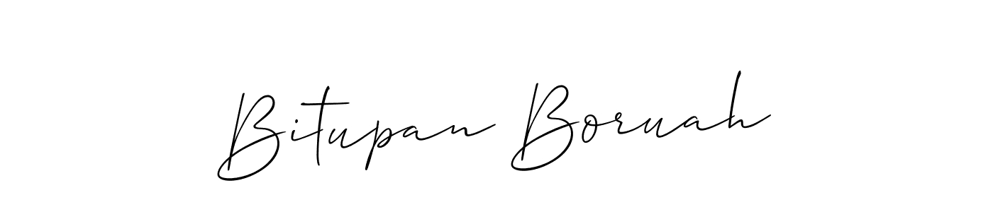 Use a signature maker to create a handwritten signature online. With this signature software, you can design (Allison_Script) your own signature for name Bitupan Boruah. Bitupan Boruah signature style 2 images and pictures png