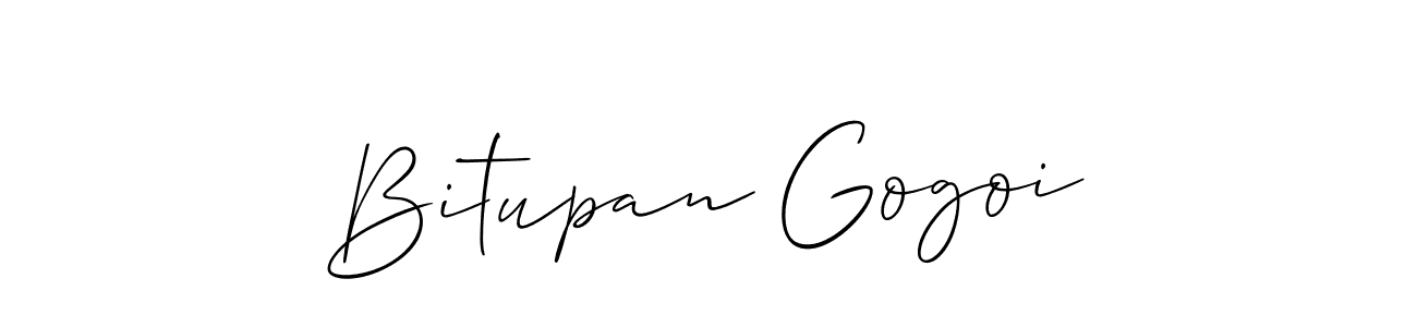 Create a beautiful signature design for name Bitupan Gogoi. With this signature (Allison_Script) fonts, you can make a handwritten signature for free. Bitupan Gogoi signature style 2 images and pictures png