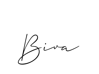 Design your own signature with our free online signature maker. With this signature software, you can create a handwritten (Allison_Script) signature for name Biva. Biva signature style 2 images and pictures png