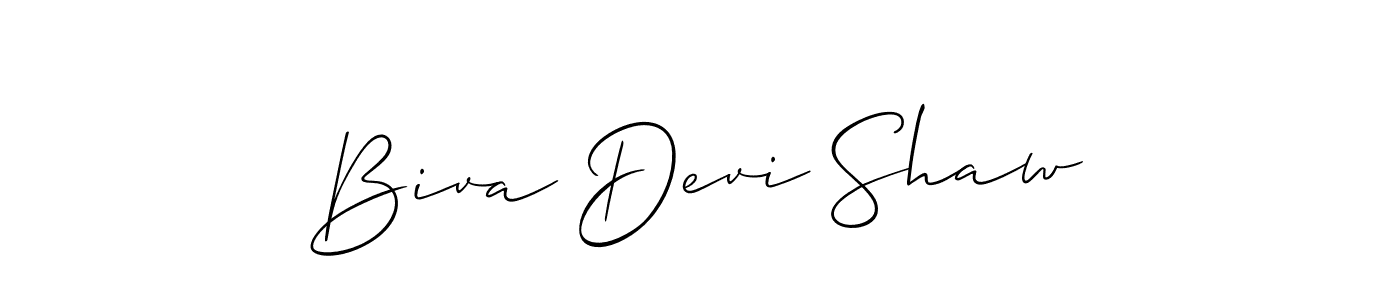 You should practise on your own different ways (Allison_Script) to write your name (Biva Devi Shaw) in signature. don't let someone else do it for you. Biva Devi Shaw signature style 2 images and pictures png