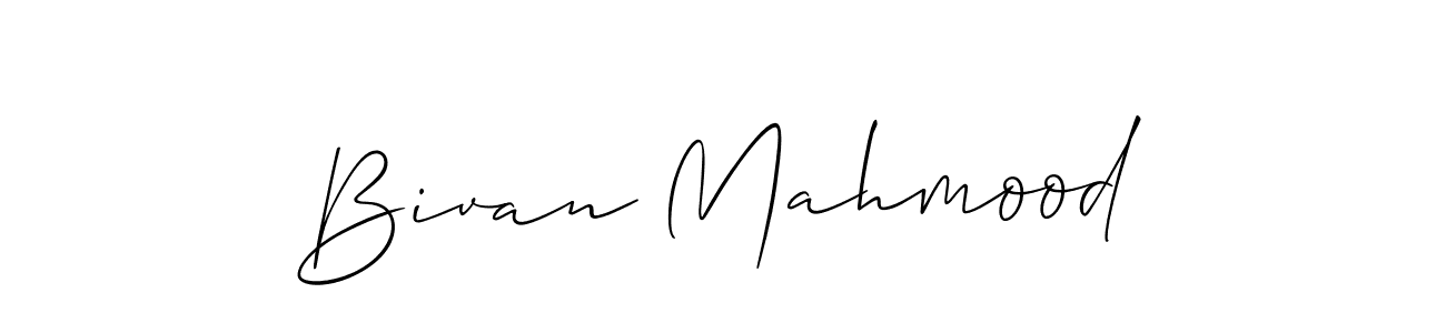 Make a beautiful signature design for name Bivan Mahmood. Use this online signature maker to create a handwritten signature for free. Bivan Mahmood signature style 2 images and pictures png