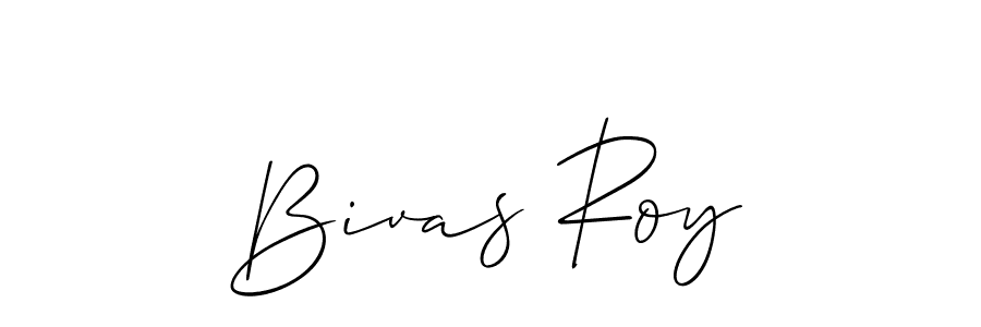 Make a beautiful signature design for name Bivas Roy. With this signature (Allison_Script) style, you can create a handwritten signature for free. Bivas Roy signature style 2 images and pictures png