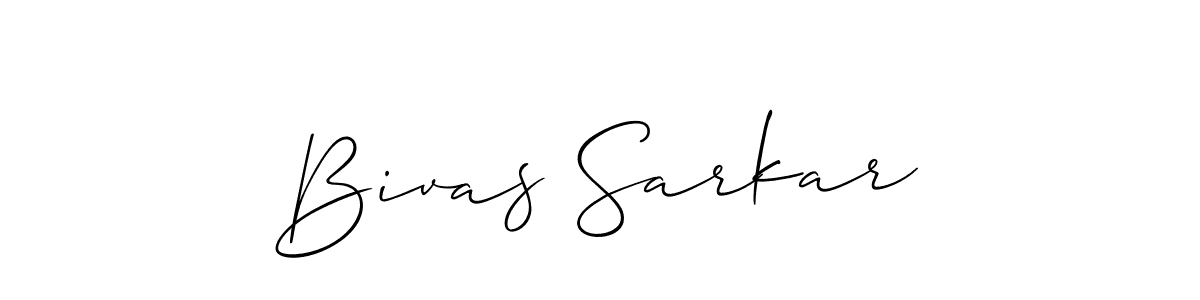 How to make Bivas Sarkar name signature. Use Allison_Script style for creating short signs online. This is the latest handwritten sign. Bivas Sarkar signature style 2 images and pictures png