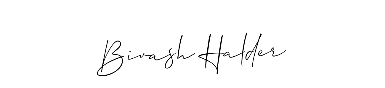 How to make Bivash Halder signature? Allison_Script is a professional autograph style. Create handwritten signature for Bivash Halder name. Bivash Halder signature style 2 images and pictures png