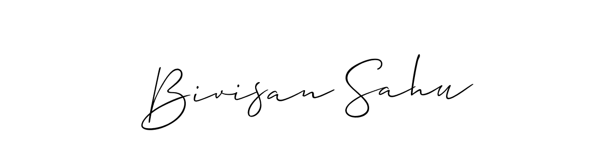 You should practise on your own different ways (Allison_Script) to write your name (Bivisan Sahu) in signature. don't let someone else do it for you. Bivisan Sahu signature style 2 images and pictures png