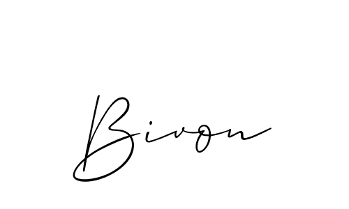 if you are searching for the best signature style for your name Bivon. so please give up your signature search. here we have designed multiple signature styles  using Allison_Script. Bivon signature style 2 images and pictures png