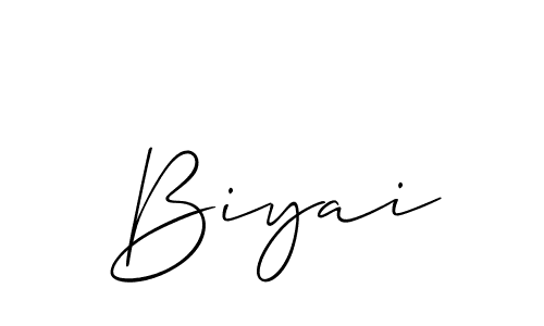 How to Draw Biyai signature style? Allison_Script is a latest design signature styles for name Biyai. Biyai signature style 2 images and pictures png