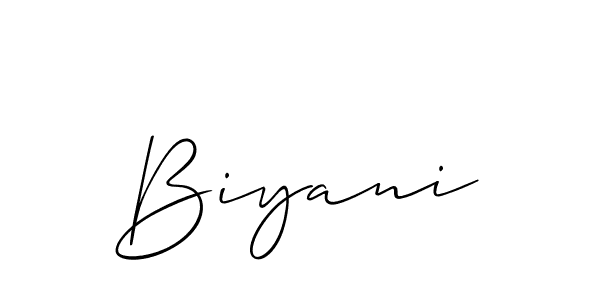 Biyani stylish signature style. Best Handwritten Sign (Allison_Script) for my name. Handwritten Signature Collection Ideas for my name Biyani. Biyani signature style 2 images and pictures png