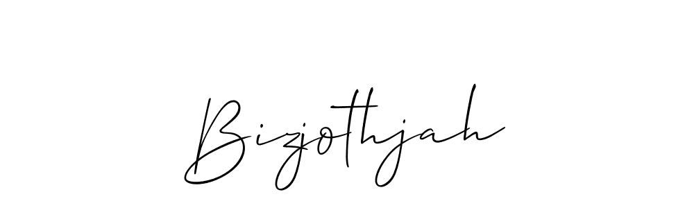 Create a beautiful signature design for name Bizjothjah. With this signature (Allison_Script) fonts, you can make a handwritten signature for free. Bizjothjah signature style 2 images and pictures png